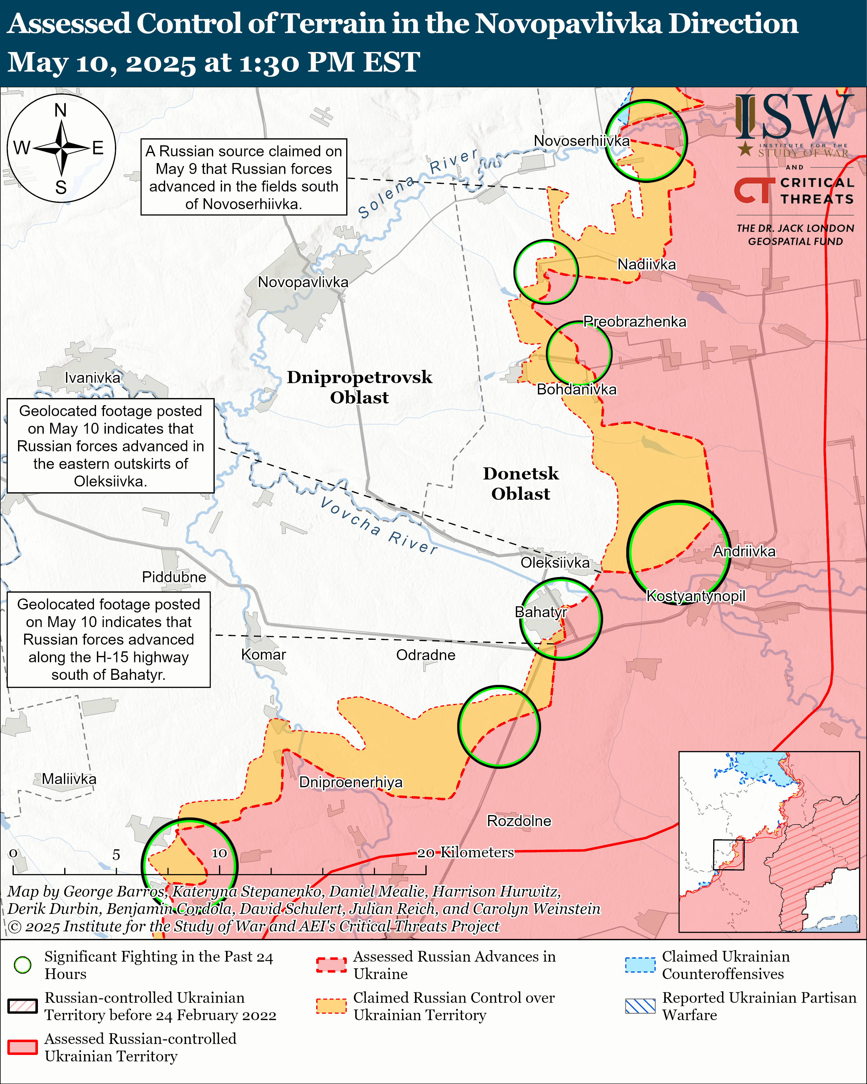 ЗСУ просунулися в Курській області, а РФ на Донбасі: карти ISW